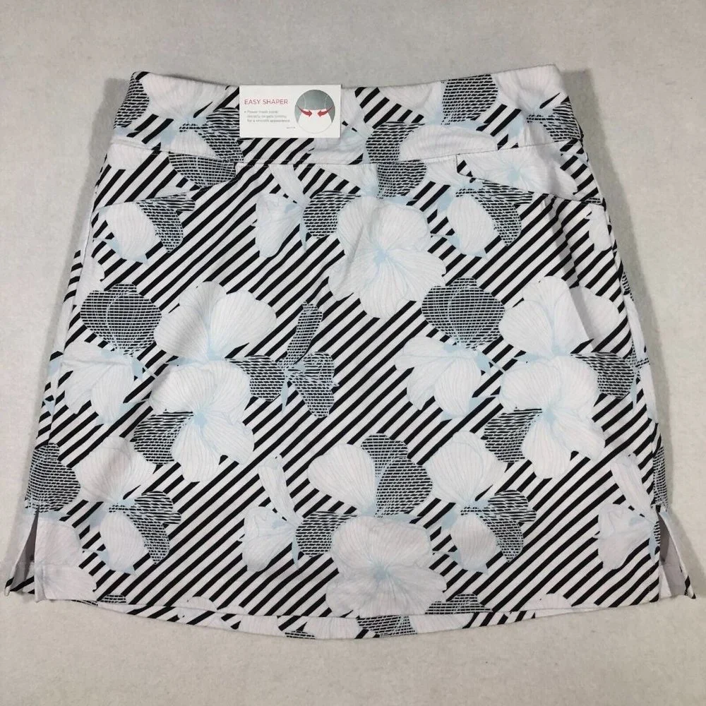 NEW Lady Hagen Women Missy 4 Empower Printed Skort Calm Blue Easy Shaper NWT $55